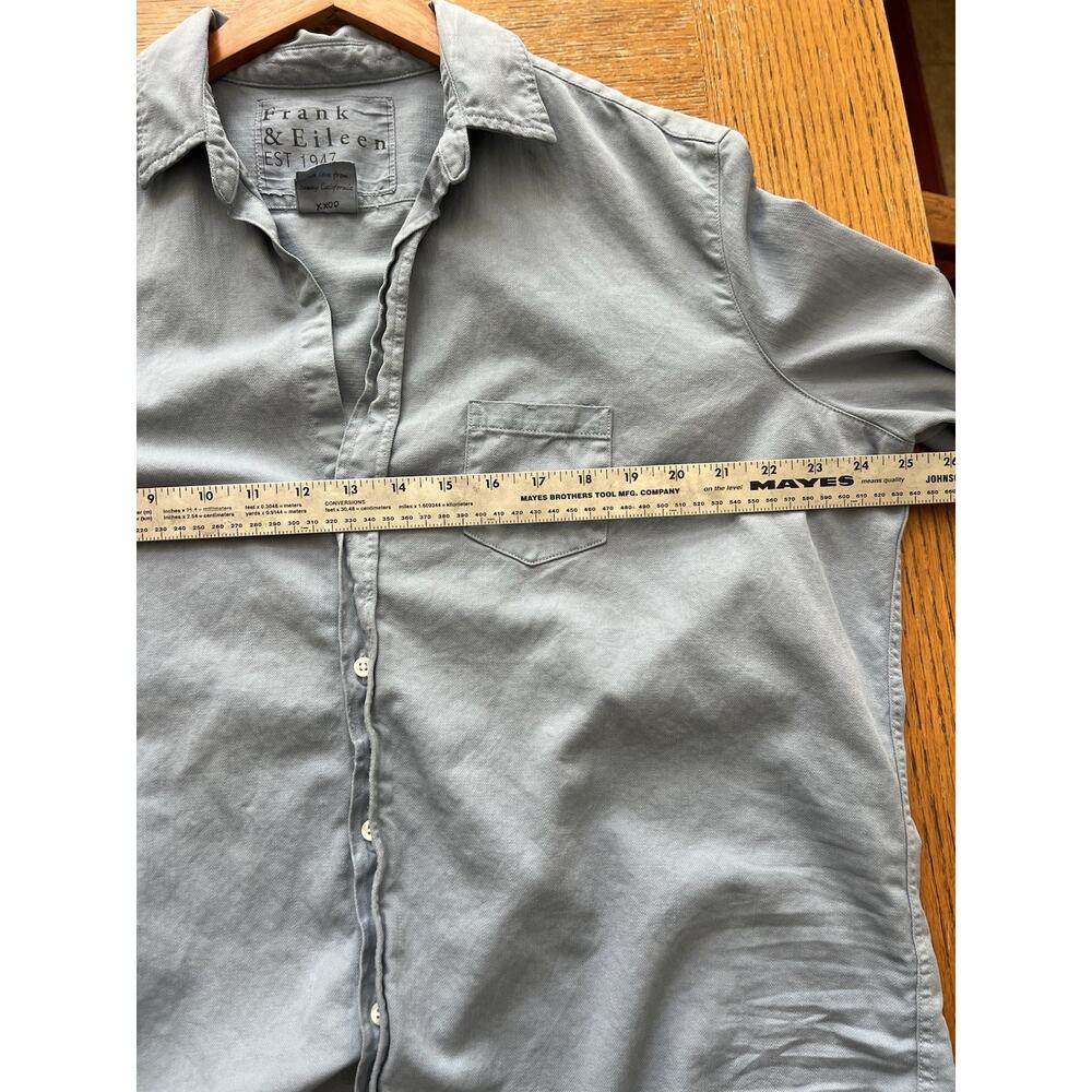 Frank & Eileen The Eileen Light Denim Blue Cotton Relaxed Button Down Shirt XL - Picture 4 of 9